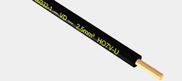 vd ho7v-u 450 750v 3d model - VD HO7V-U 450 750V 2,5 mm2 black.max by Cable Master